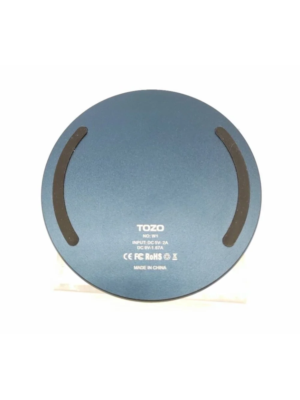 TOZO Wireless Fast Charger Charging Pad W1 LED Ultra Thin Aluminum BLUE